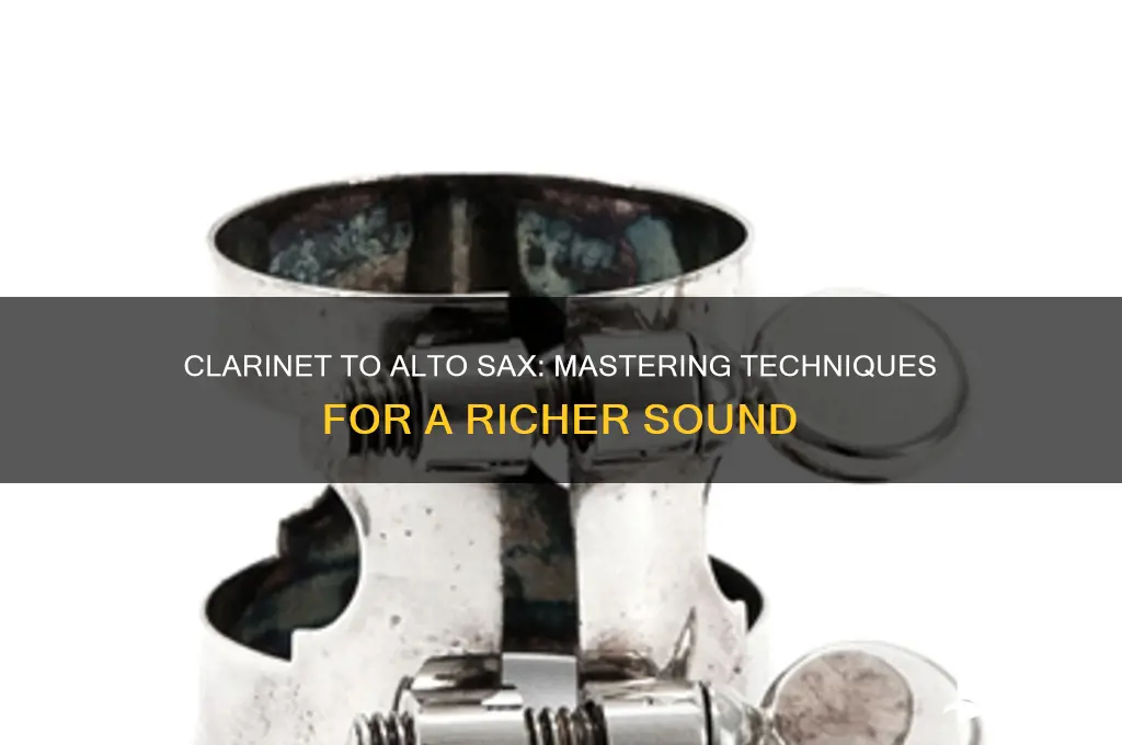 how to make clarinet notes sound like alto sax
