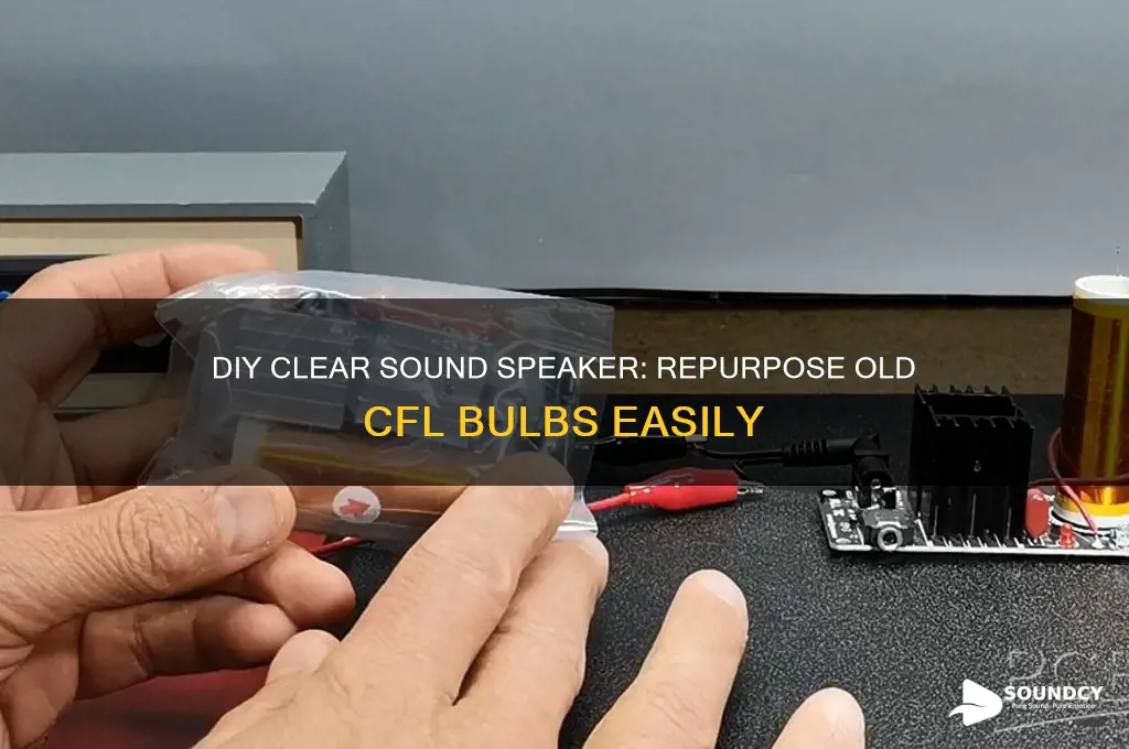 how to make clear sound speaker from old cfl