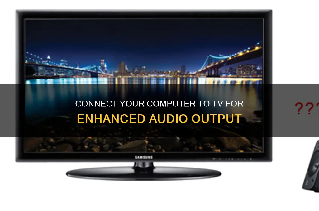 how to make computer sound come out of tv