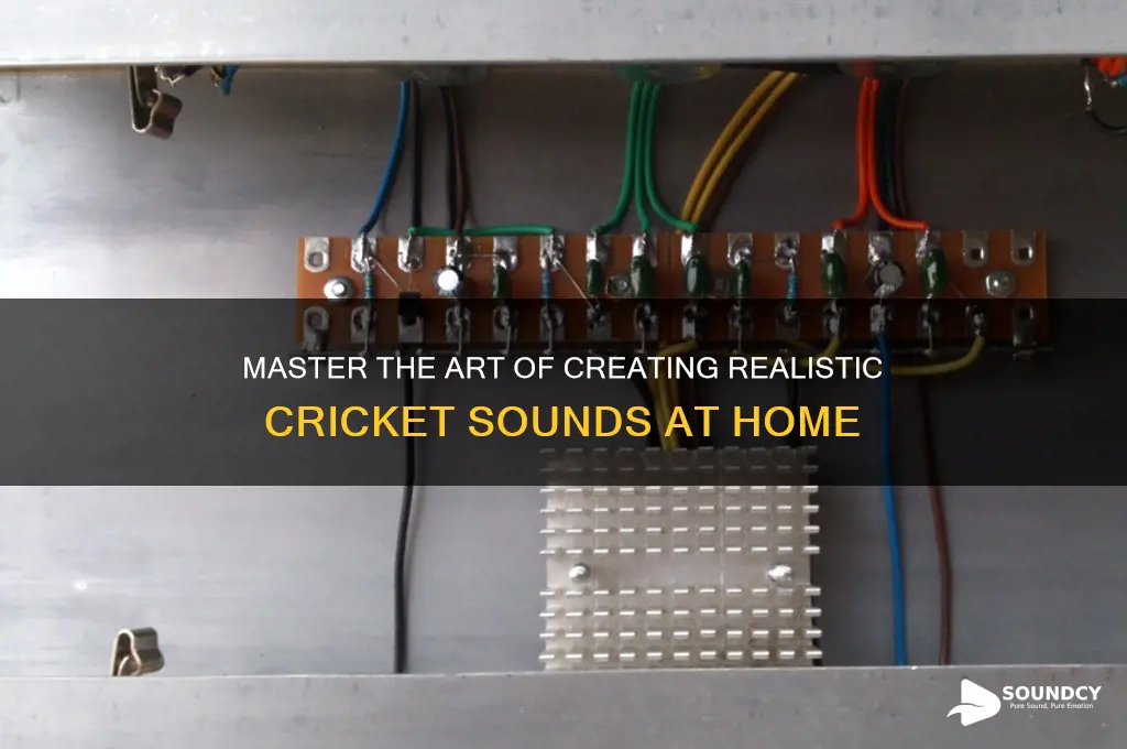 how to make cricket sounds