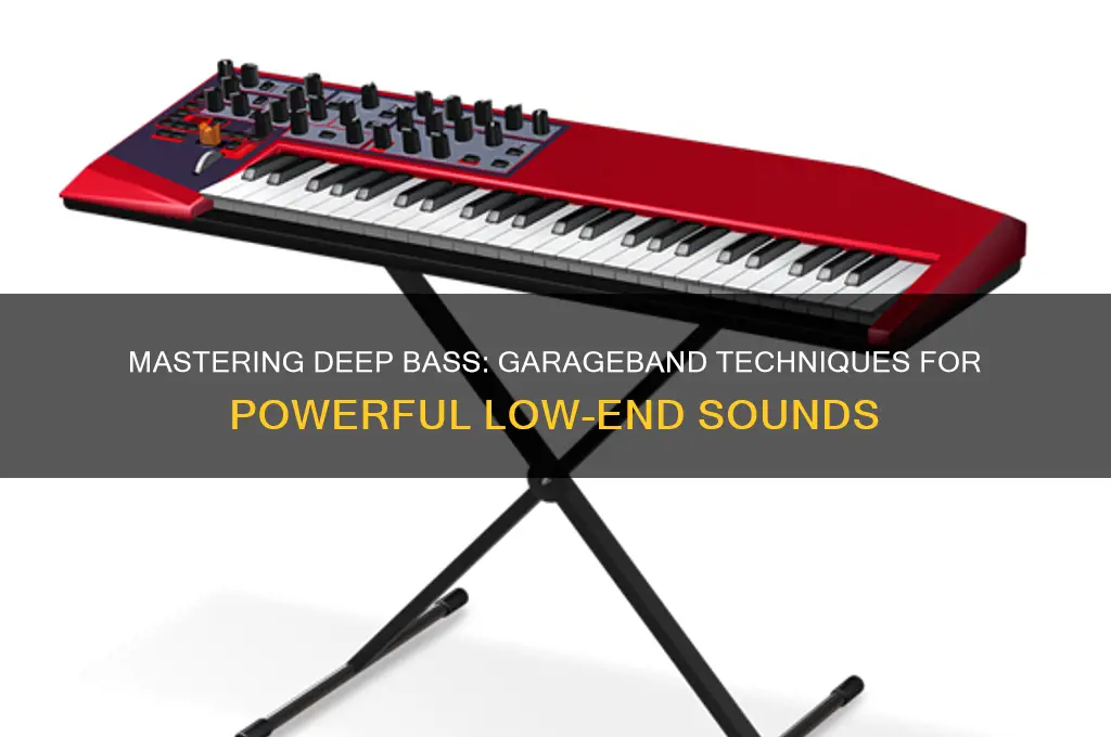 how to make deep base sounds in garage band