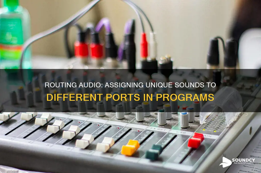 how to make diffrent programs sound on diffrent port