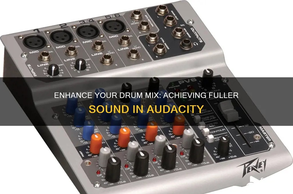 how to make drums sound more full in audacity