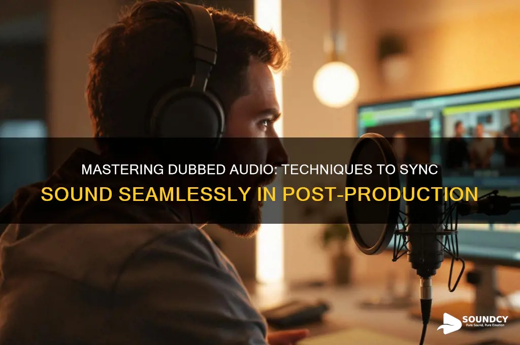 how to make dubbed sound sound like sync sound