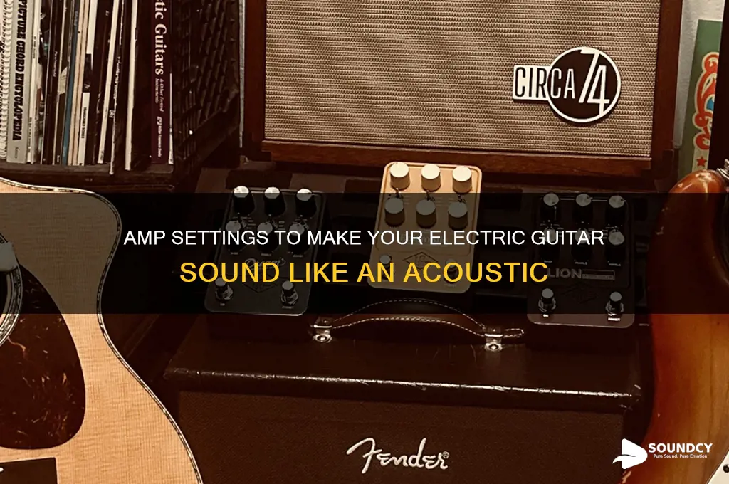 how to make electric guitar sound acoustic amp settings