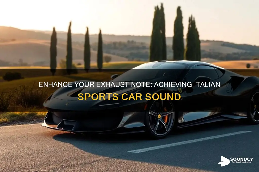 how to make exhaust sound like italian sports cars