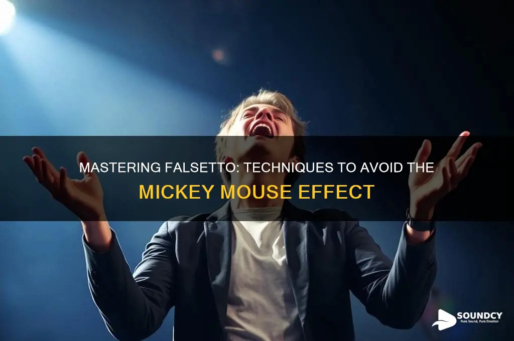 how to make falsetto not sound like micky mouse