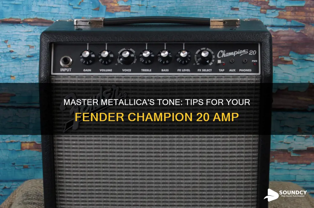 how to make fender champion 20 sound like metallica