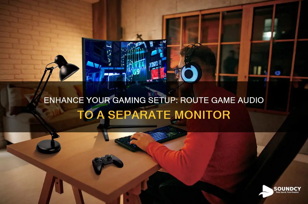how to make game sound come from separate monitor