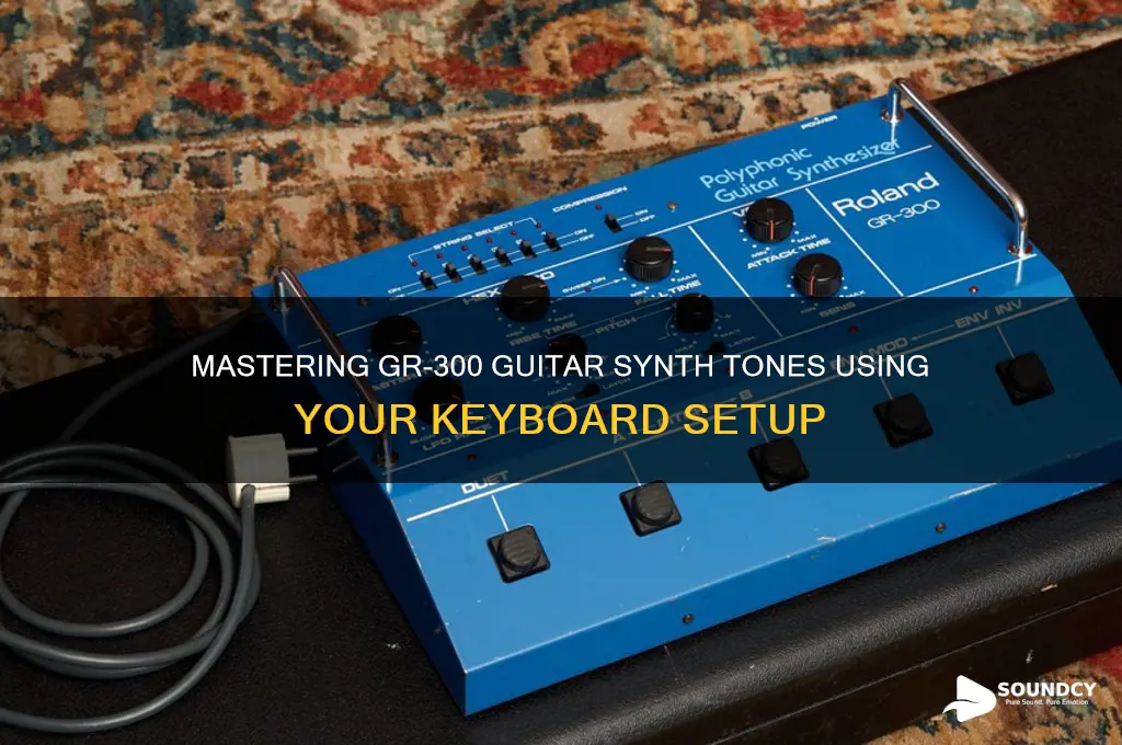 how to make gr300 guitar synth sound with keyboard