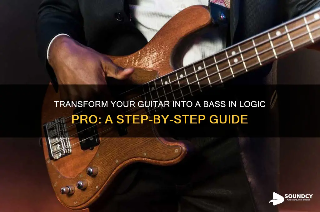 how to make guitar sound like bass in logic