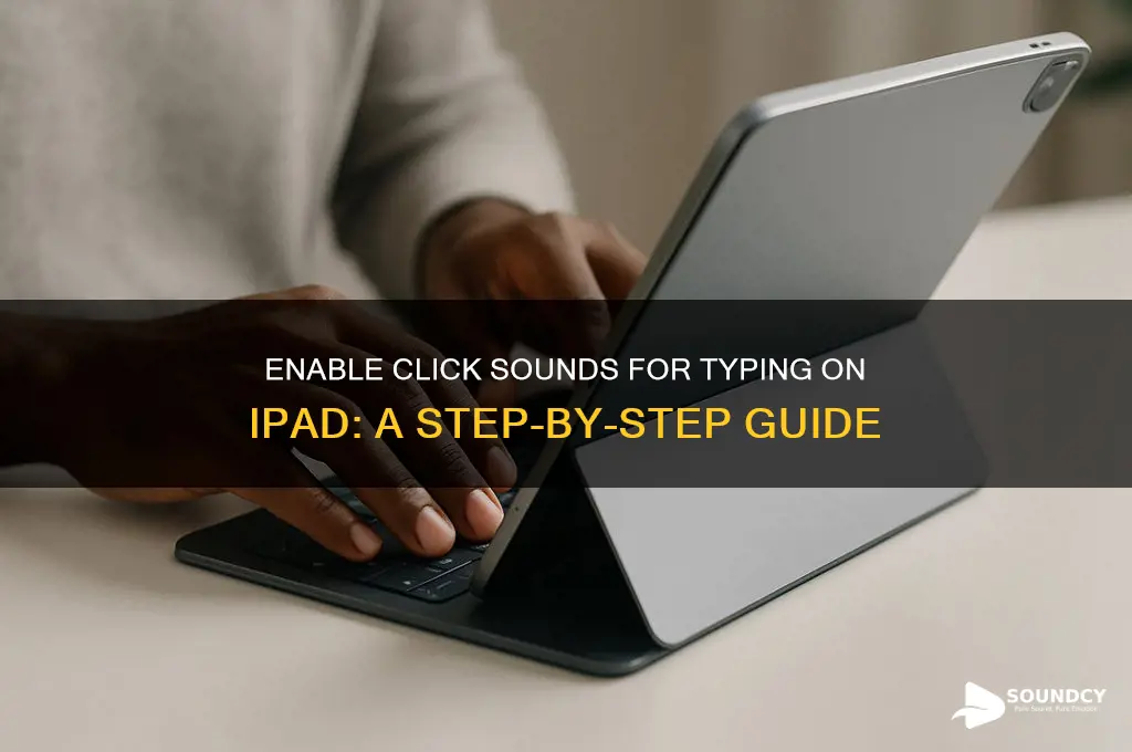 how to make keyboard sound when typing on ipad