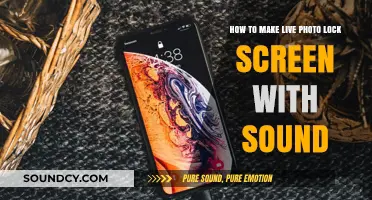 Create Dynamic Lock Screens: Live Photos with Sound Guide