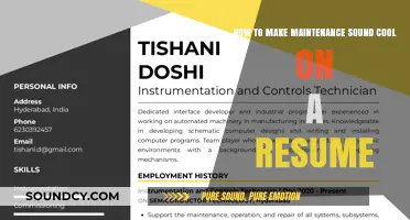 Revamp Your Resume: Transforming Maintenance Roles into Career Highlights