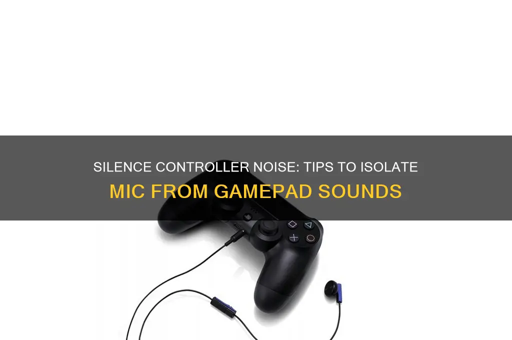 how to make mic not pick up controller sounds
