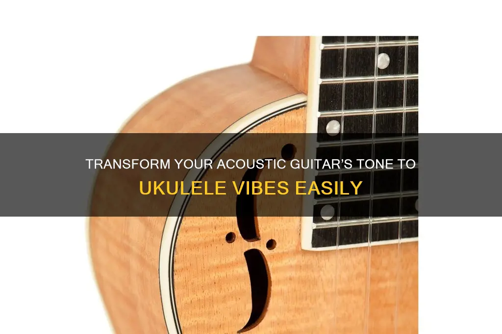how to make my acoustic guitar sound like ukulele