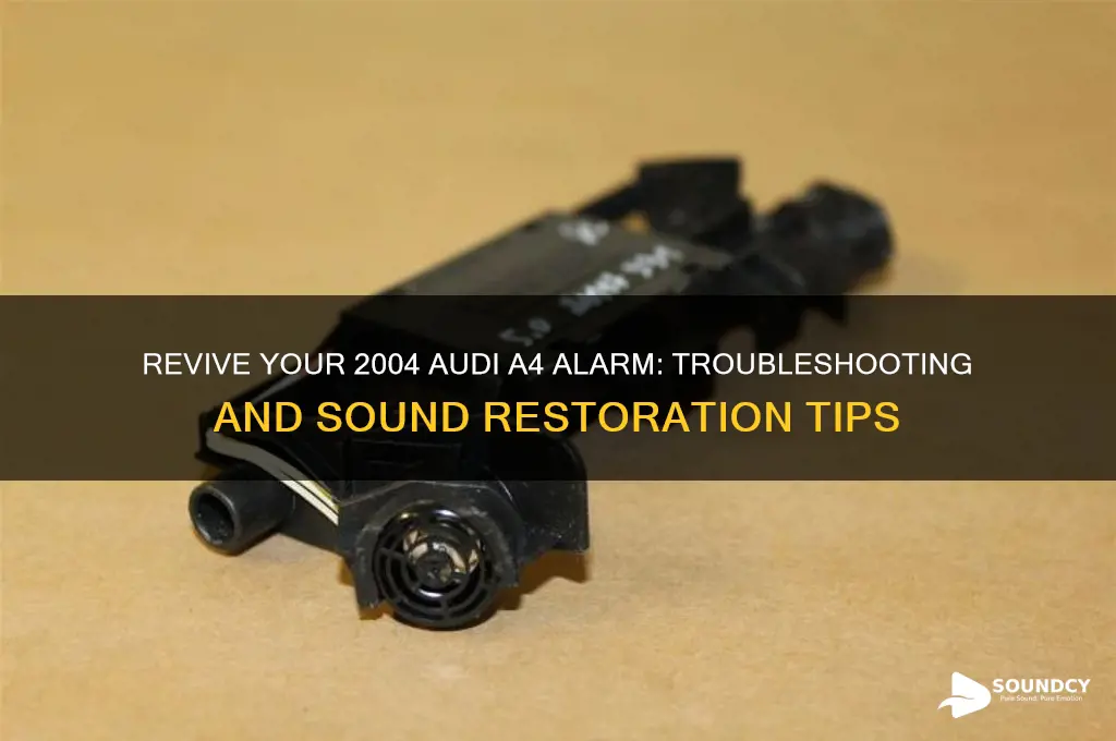 how to make my audi a4 2004 alarm sound