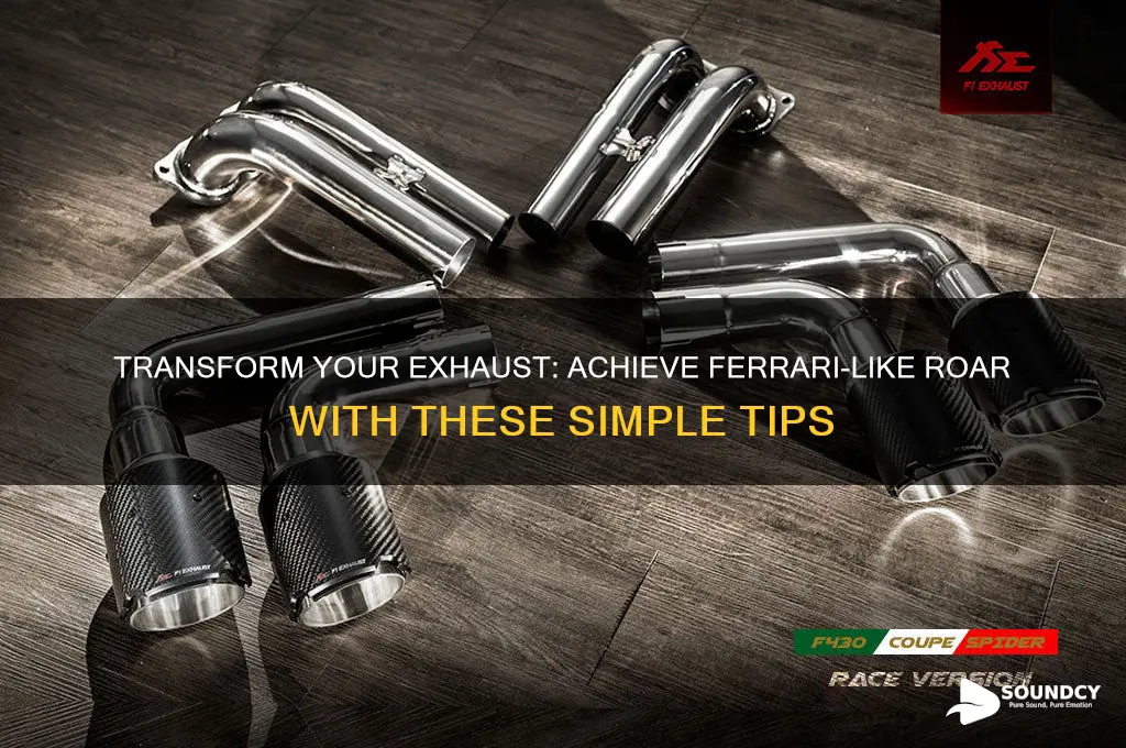 how to make my exhaust sound like a ferrari