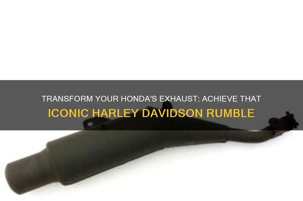 how to make my honda sound like a harley