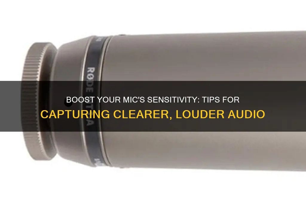 how to make my mic pick up more sound
