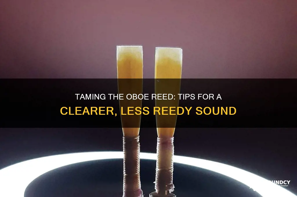 how to make my oboe reed sound less reedy