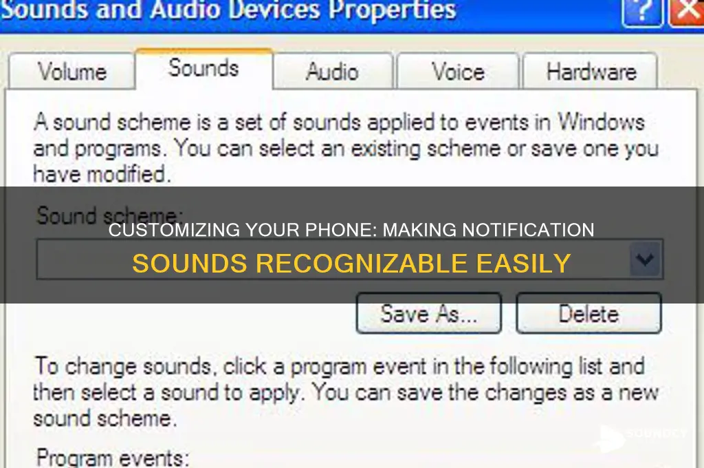how to make my phone recognise a notification sound