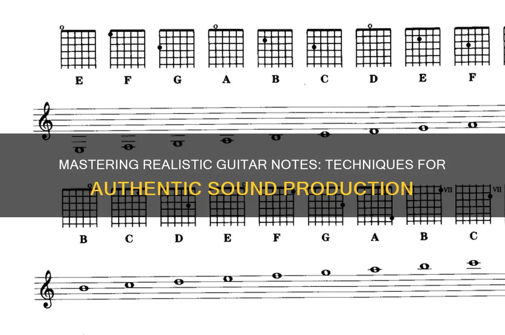 how to make notes sound like a real guitar