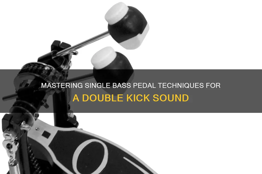 how to make one bass pedal sound like double