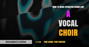 Transforming Operator Sounds into a Lush Vocal Choir Effect