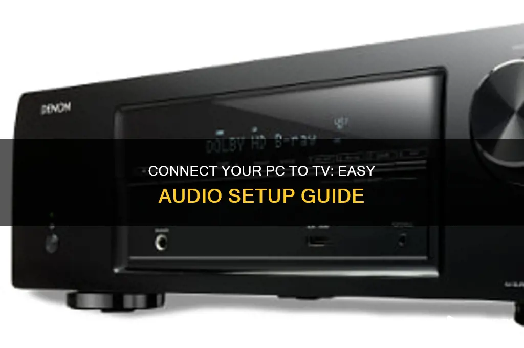 how to make pc sound come out of tv