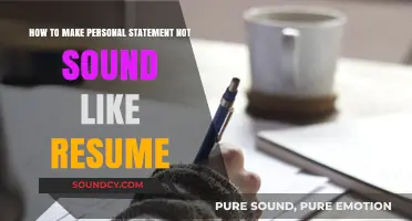 Crafting a Unique Personal Statement: Beyond the Resume Checklist
