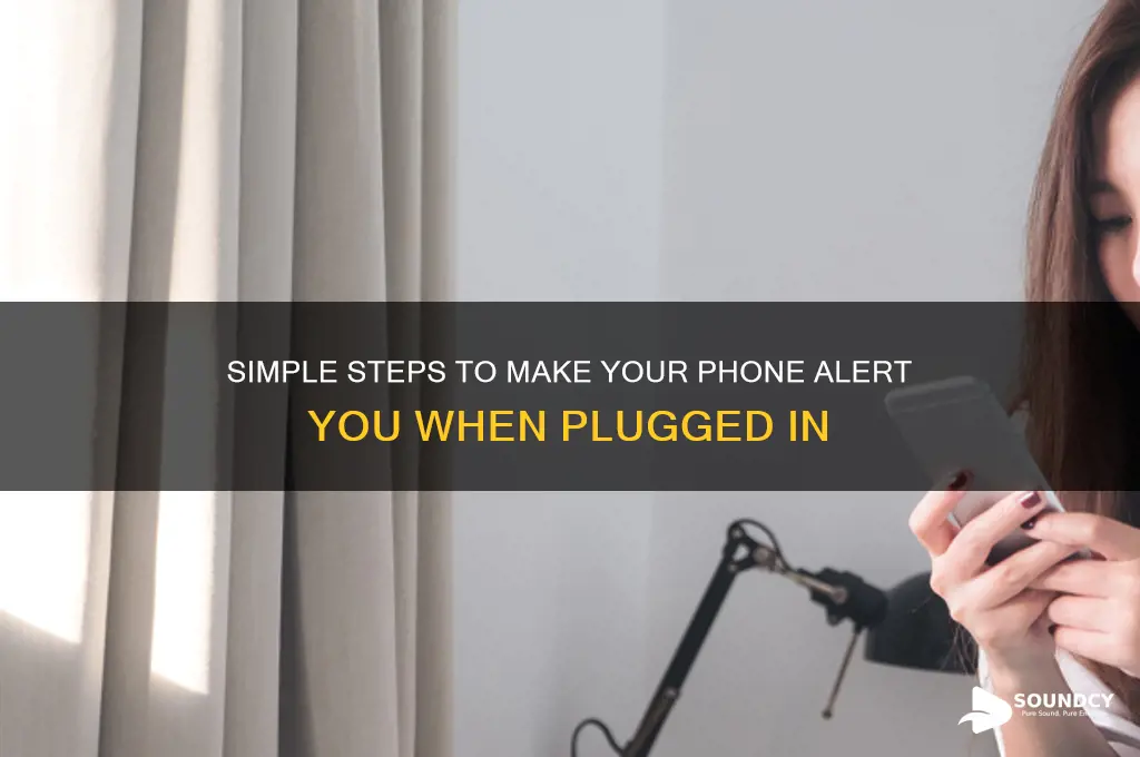 how to make phone make sound when plugged in