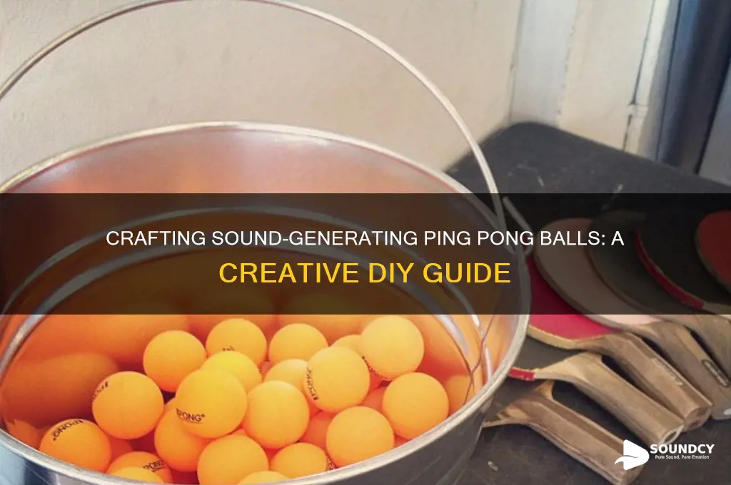 how to make ping pong balls that generate sound