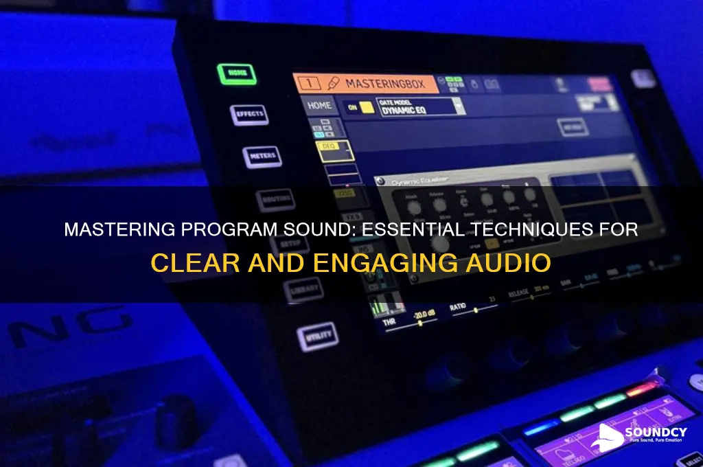 how to make program sound
