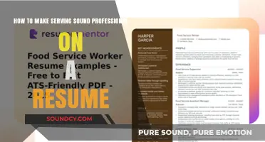 Crafting a Polished Resume: Elevate Your Serving Experience Professionally