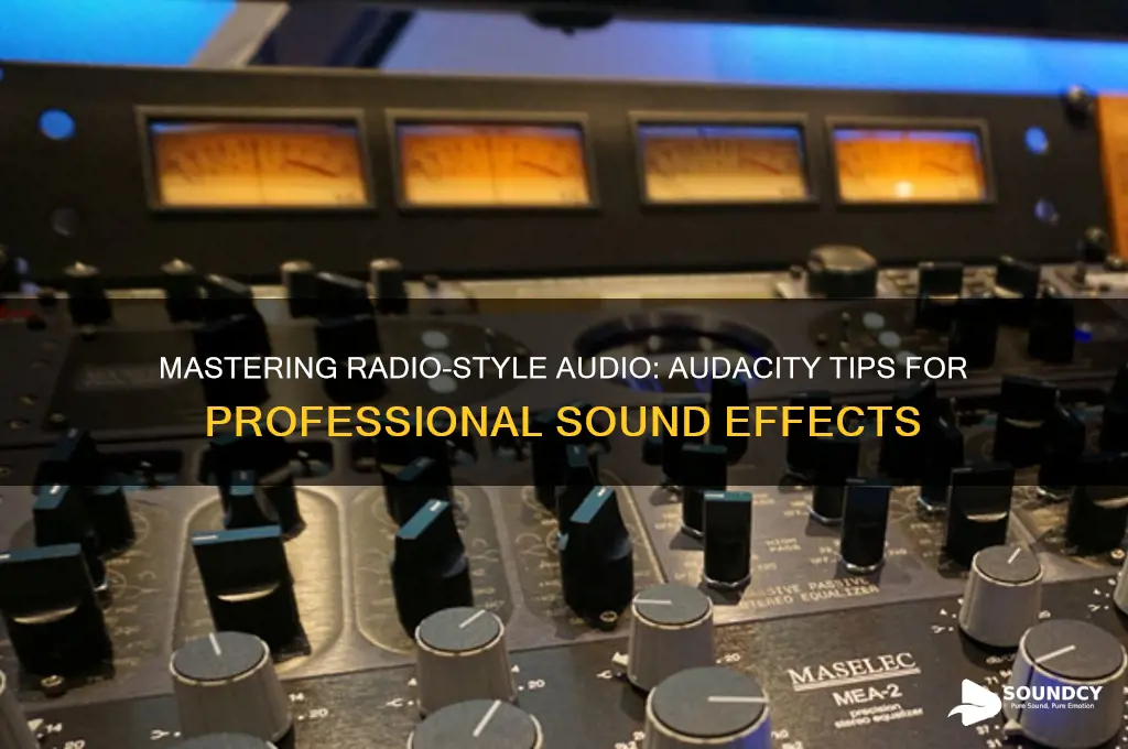 how to make something sound like a radio audacity