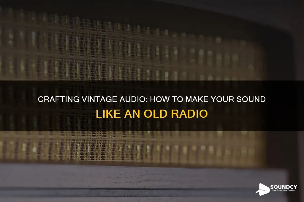 how to make something sound like an old radio