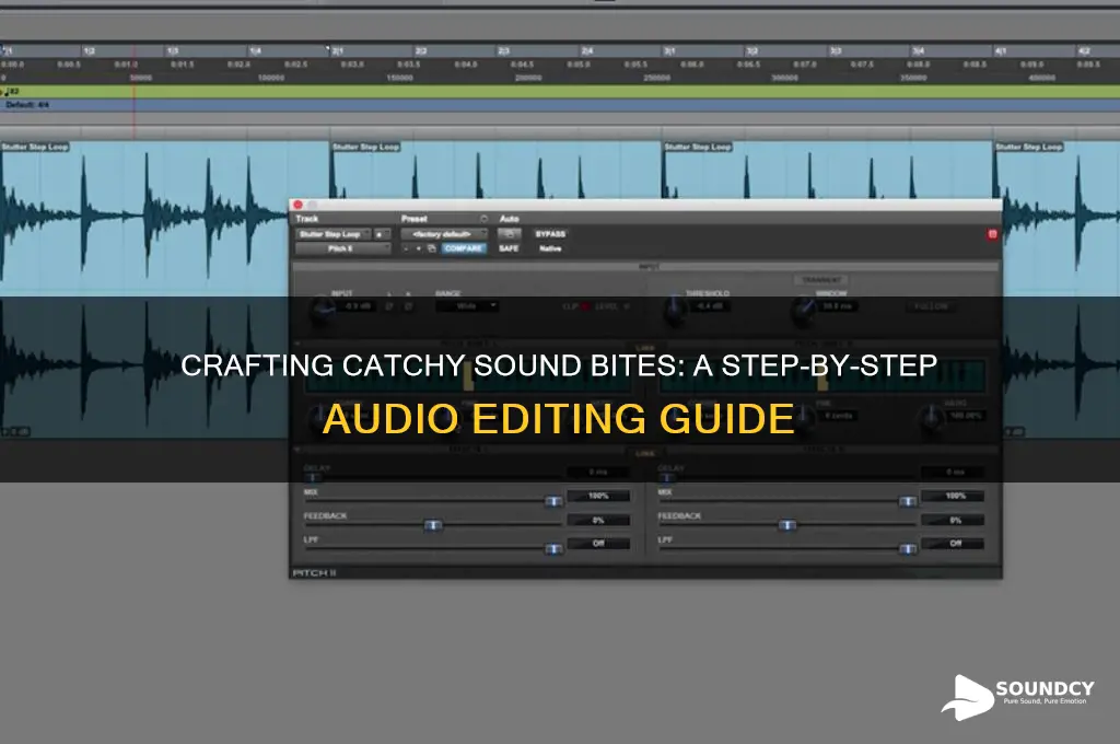 how to make sound bites from an audio file