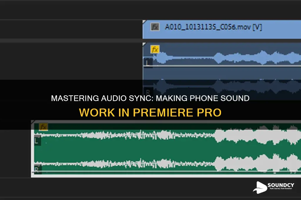 how to make sound come form phone in premiere