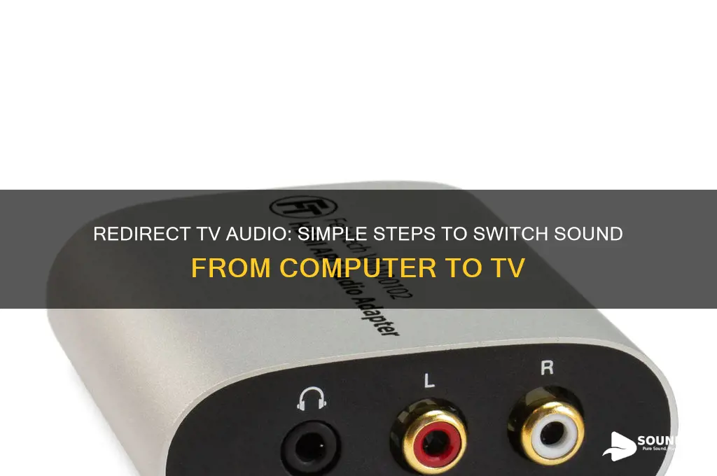 how to make sound come from tv not computer