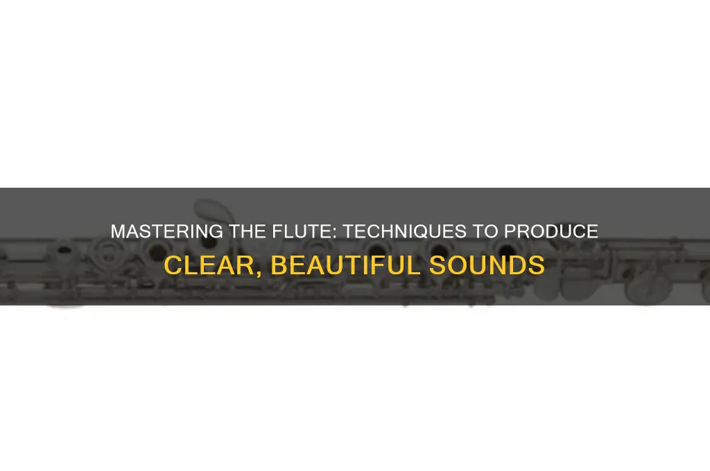 how to make sound come out of a flute