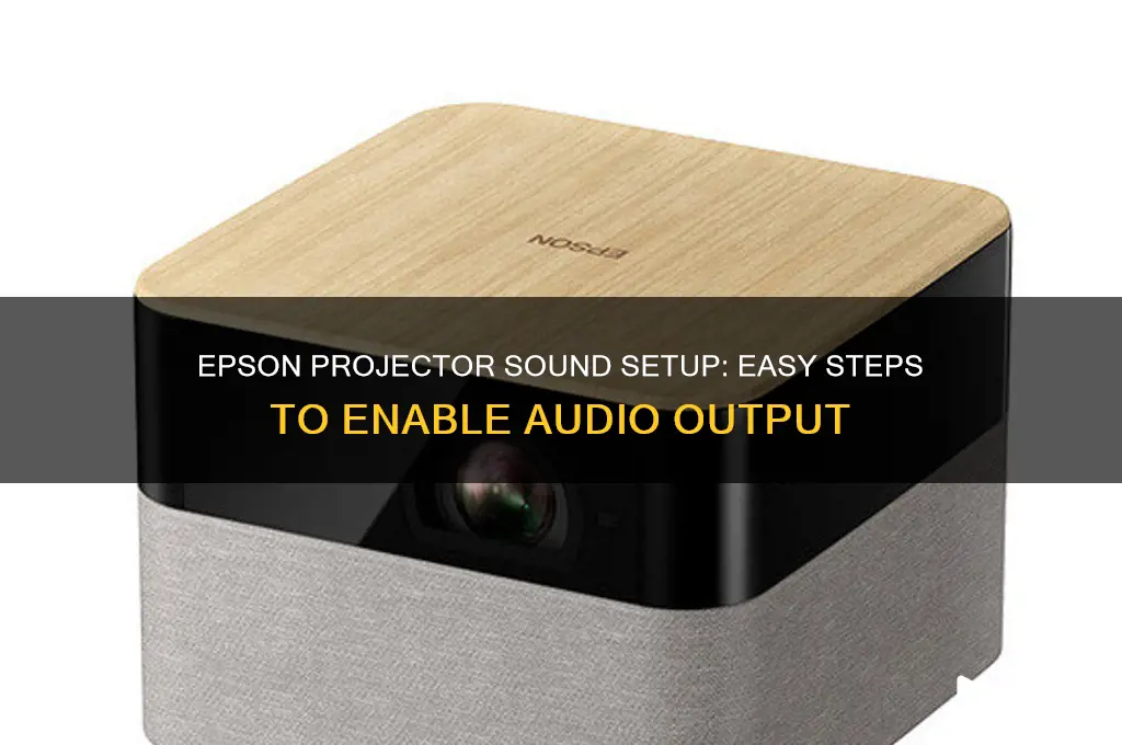 how to make sound come out of epson projector