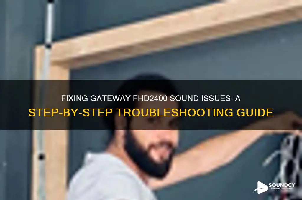 how to make sound come out of gateway fhd2400