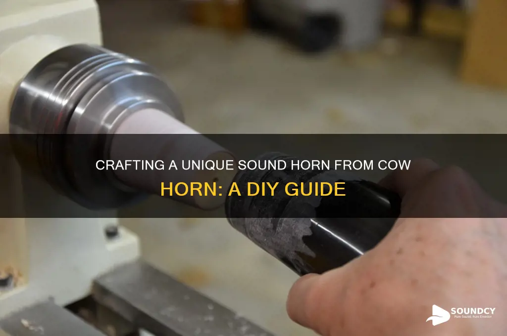 how to make sound horn out of cow horn