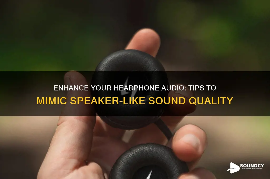 how to make sound in headphones sound like speakers