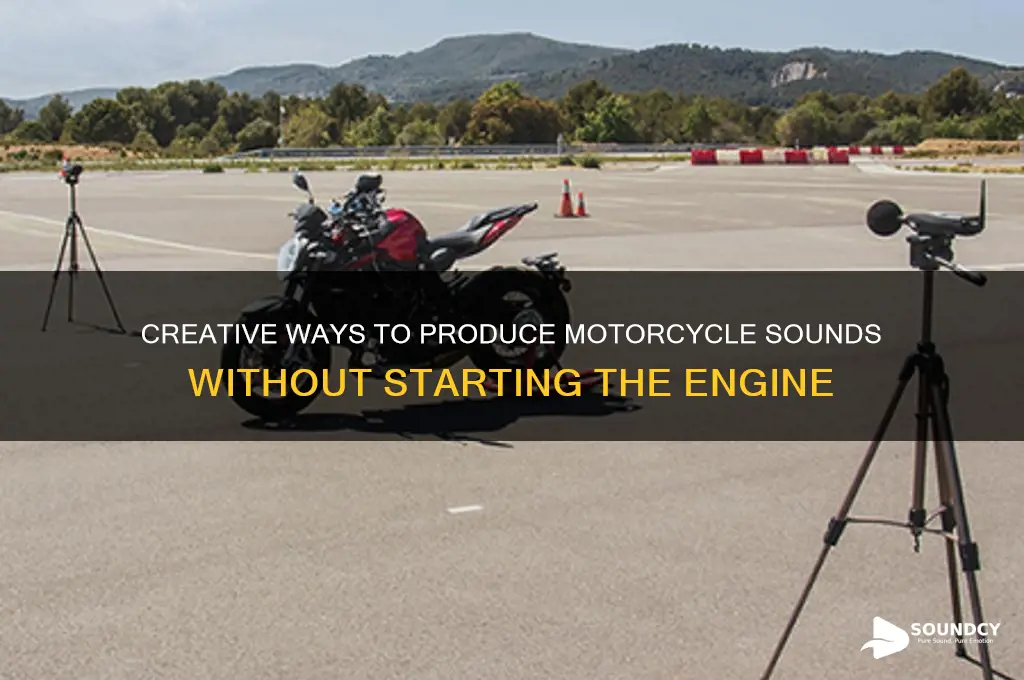 how to make sound in motorcycle without running it
