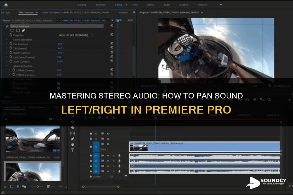 how to make sound left and right on premiere