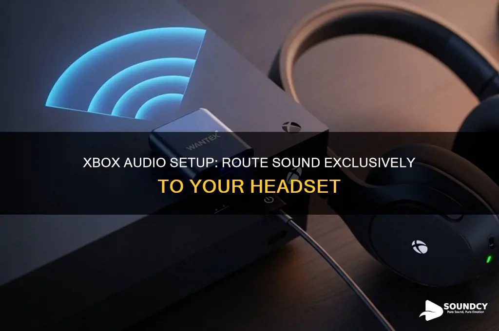 how to make sound only come from headset xbox