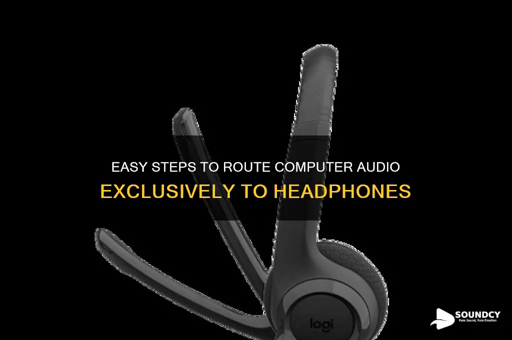 how to make sound only come out headphones computer
