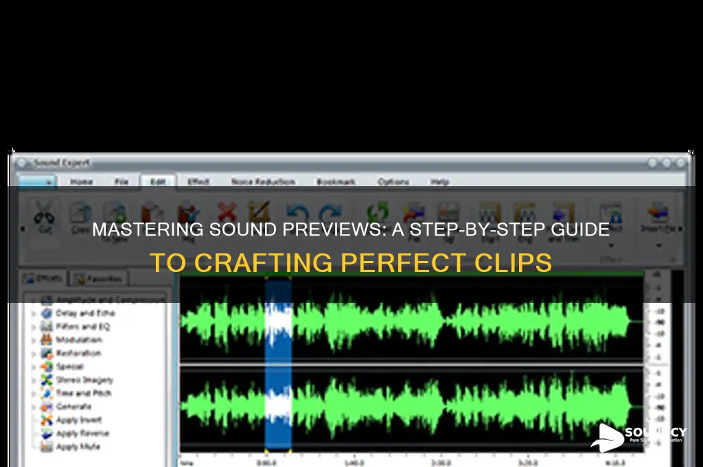 how to make sound previews